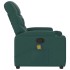 Sillón de masaje reclinable de tela verde
