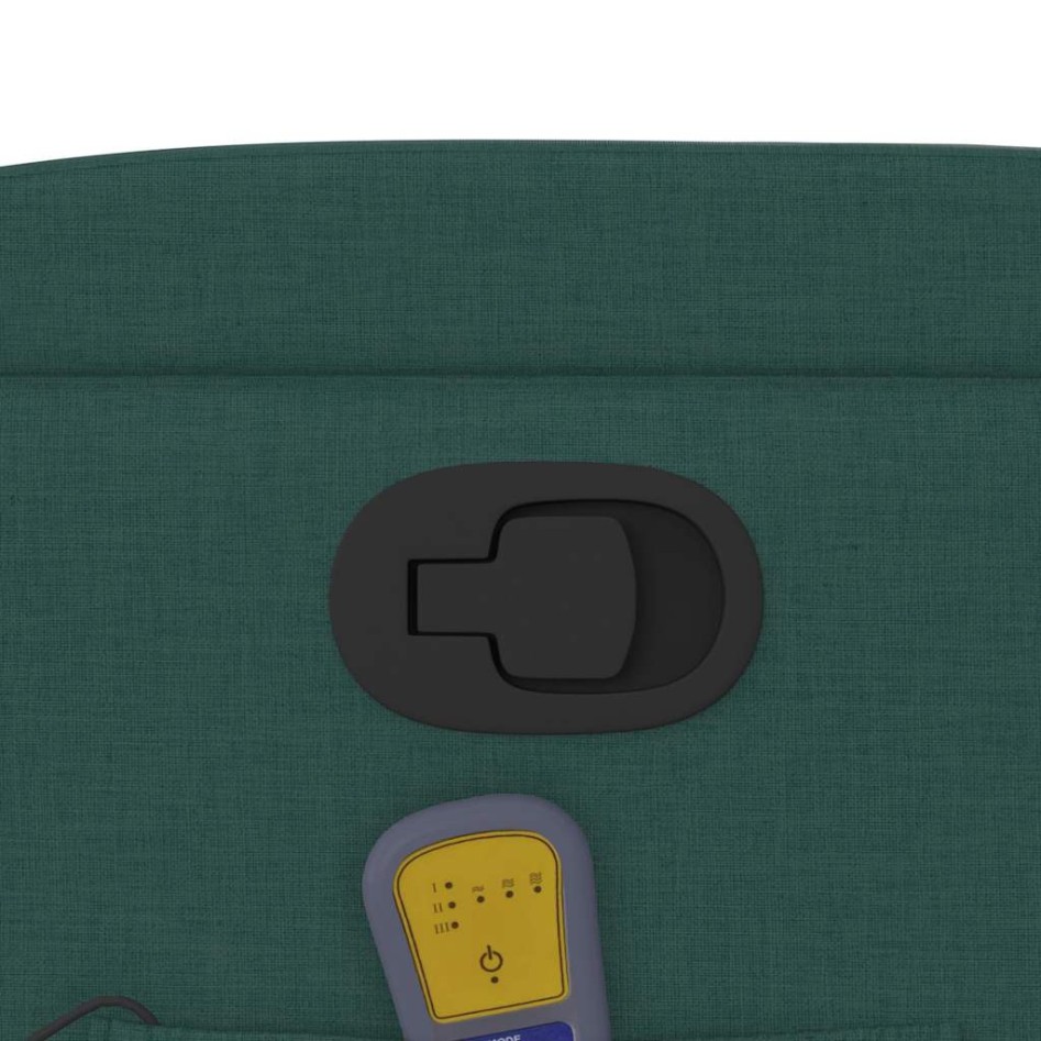 Sillón de masaje reclinable de tela verde