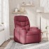 Sillón reclinable de tela rojo