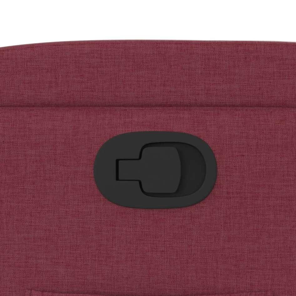 Sillón reclinable de tela rojo