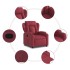 Sillón reclinable de tela rojo