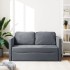 Sofá cama de suelo 2 en 1 terciopelo gris oscuro 122x204x55