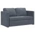 Sofá cama de suelo 2 en 1 terciopelo gris oscuro 122x204x55