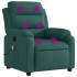 Sillón de masaje reclinable de tela verde