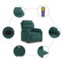 Sillón de masaje reclinable de tela verde