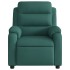 Sillón de masaje reclinable de tela verde