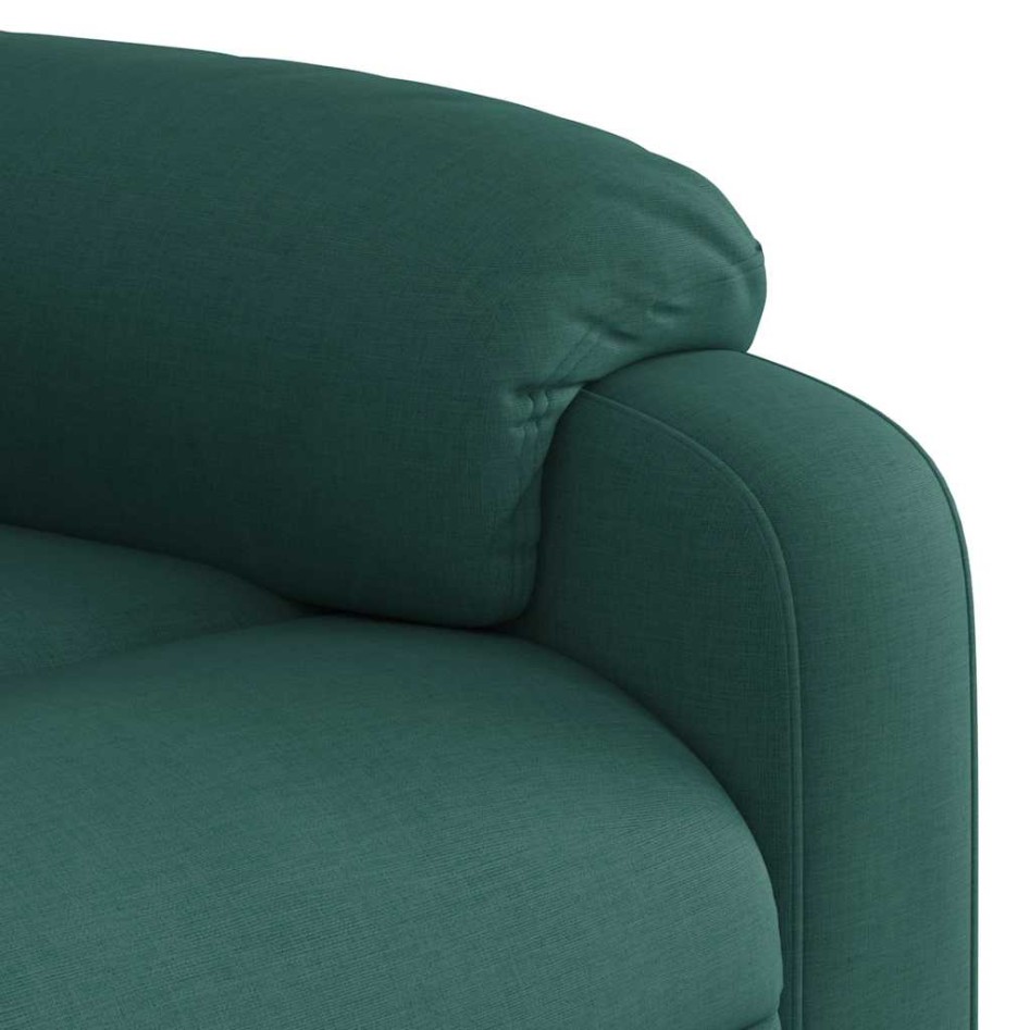 Sillón de masaje reclinable de tela verde