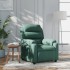 Sillón reclinable de tela verde