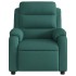 Sillón reclinable de tela verde