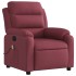 Sillón de masaje reclinable de tela color vino