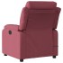Sillón de masaje reclinable de tela color vino