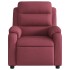 Sillón de masaje reclinable de tela color vino