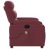 Sillón de masaje reclinable de tela color vino