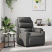 Sillón de masaje reclinable cuero sintético gris