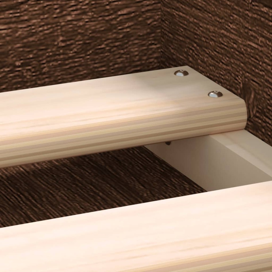 Estructura de cama roble marrón 90x200