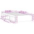 Estructura de cama roble marrón 90x200