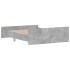 Estructura de cama con cabecero piecero gris hormigón