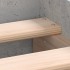 Estructura de cama con cabecero piecero gris hormigón