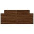 Estructura de cama con cabecero piecero roble marrón 120x190