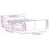 Estructura de cama con cabecero piecero roble marrón 120x190