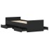 Estructura de cama con cabecero piecero negro 75x190