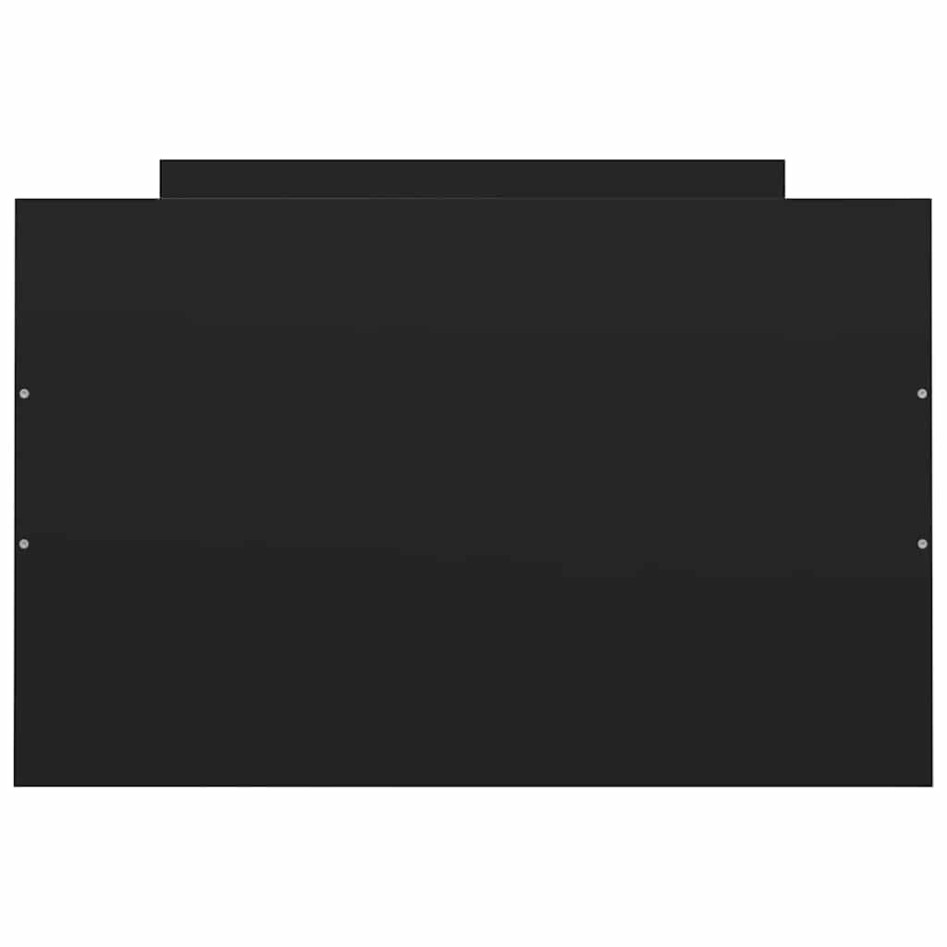 Estructura de cama con cabecero piecero negro 75x190