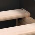 Estructura de cama con cabecero piecero negro 75x190