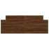 Estructura de cama con cabecero piecero roble marrón 140x190