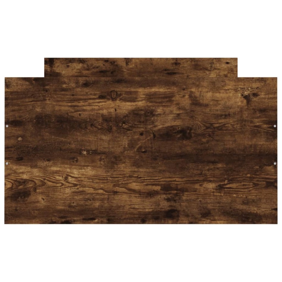 Estructura de cama con cabecero piecero roble ahumado