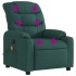 Sillón de masaje reclinable de tela verde