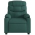 Sillón de masaje reclinable de tela verde