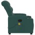 Sillón de masaje reclinable de tela verde