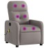 Sillón de masaje reclinable de tela gris