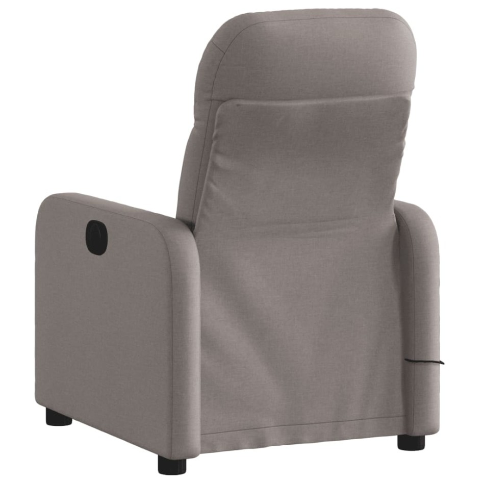 Sillón de masaje reclinable de tela gris