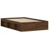 Estructura de cama marrón roble 120x190
