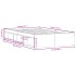 Estructura de cama roble ahumado 120x190