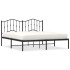 Estructura cama sin colchón con cabecero metal negro 160x200
