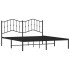 Estructura cama sin colchón con cabecero metal negro 160x200