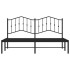 Estructura cama sin colchón con cabecero metal negro 160x200
