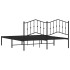 Estructura cama sin colchón con cabecero metal negro 160x200