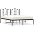 Estructura cama sin colchón con cabecero metal negro 140x200