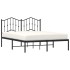 Estructura cama sin colchón con cabecero metal negro 140x200