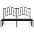 Estructura cama sin colchón con cabecero metal negro 140x200