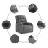 Sillón reclinable de cuero sintético