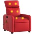 Sillón de masaje reclinable cuero sintético