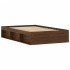 Estructura de cama roble marrón 120x200