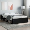 Estructura de cama negra 120x200 cm