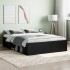 Estructura de cama doble sin colchón negro 135x190