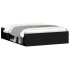 Estructura de cama doble sin colchón negro 135x190