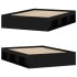 Estructura de cama doble sin colchón negro 135x190